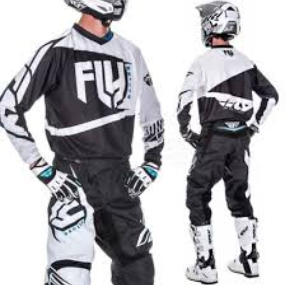 Fly Racing Black and White Jersey 5XL